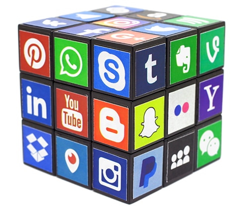 rubik cube social media logos